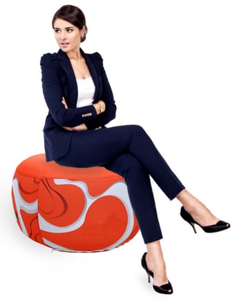 Aufblasbarer Hocker bedruckt Aufblasbarer Hocker bedruckt