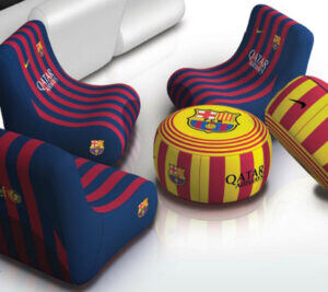 Aufblasbarer Sessel bedruckt