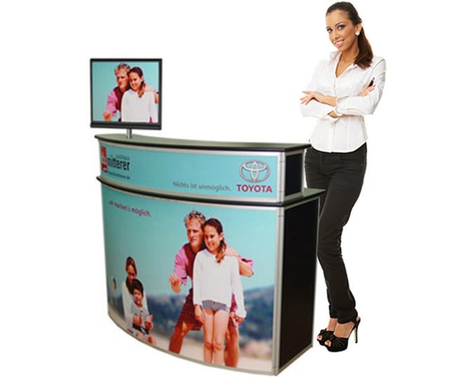 Media LCD Halbrundtheke inkl. Druck Media LCD Halbrundtheke inkl. Druck