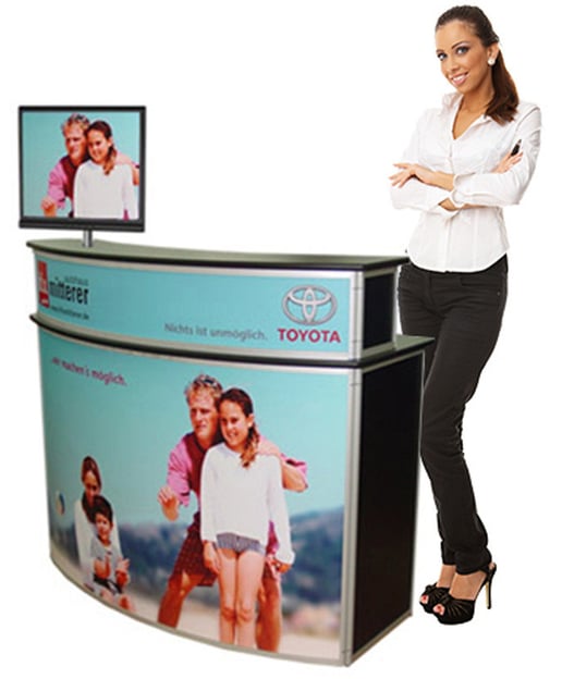 Media LCD Halbrundtheke inkl. Druck Media LCD Halbrundtheke inkl. Druck