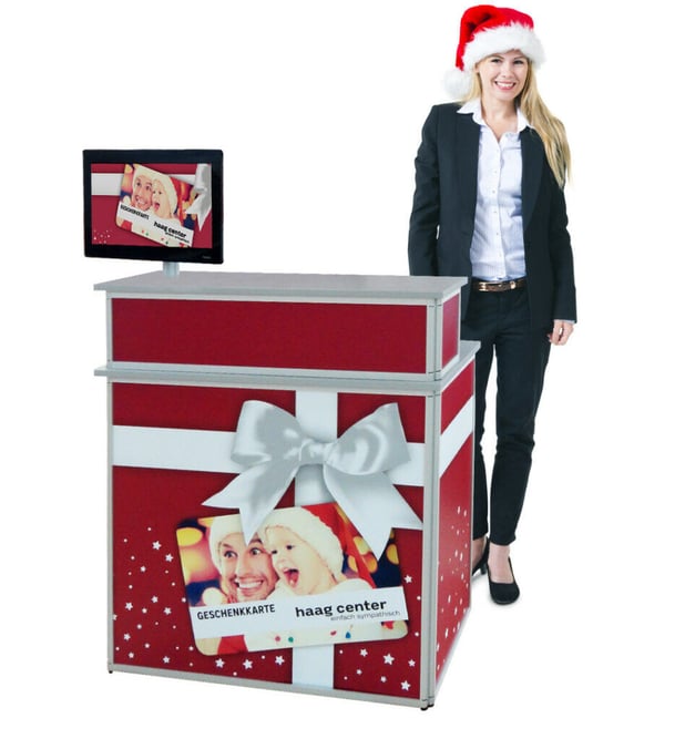 Rechteckige Messetheke inkl. Druck