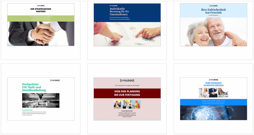 Sie haben die Wahl: Eine der zahlreichen Vorlagen oder eigenes Material Sie haben die Wahl: Eine der zahlreichen Vorlagen oder eigenes Material