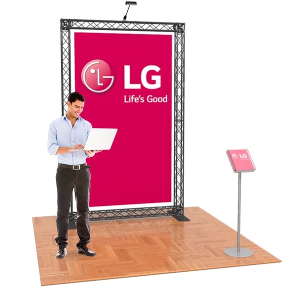 Messestand Traversen Wand Form | Traversensysteme | bis 50m² Stand messestand-traversen-wand-form