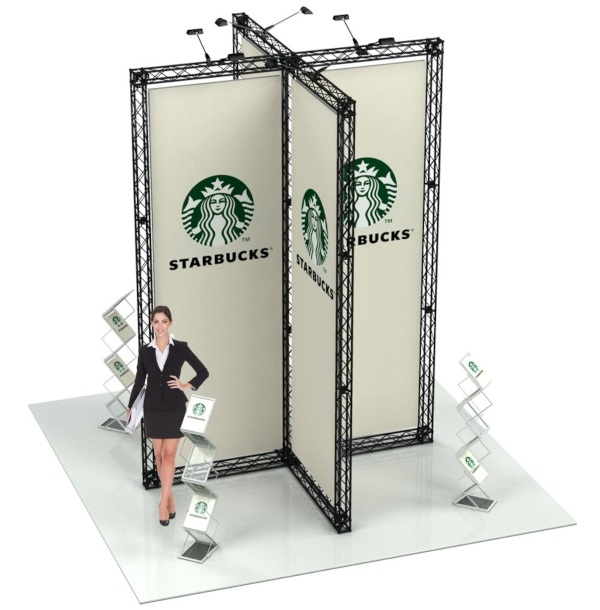 Messestand Traversen X-Form | Stecksystem 10x10 cm | ultraleicht und sehr stabil messestand-traversen-x-form